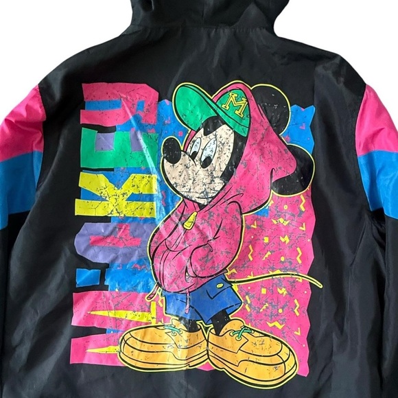Mickey Mouse windbreaker jacket in black and multi-colored #streetwear #skater - Picture 4 of 5